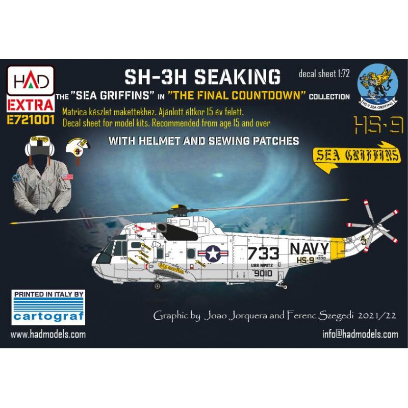 Décal Sikorsky SH-3H Seaking Collection de films "Final Countdown" Version étendue