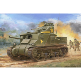 Maquette M3A3 Medium TankChar moyen américain de la Seconde Guerre mondiale construit avec la participation britannique