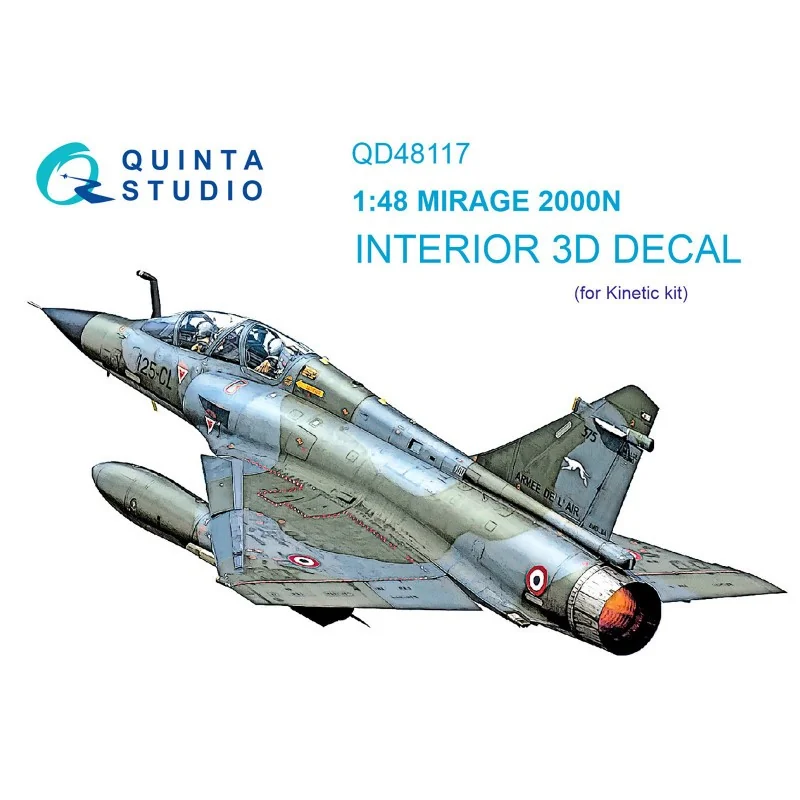 Décalcomanie Dassault Mirage 2000N Intérieur imprimé en 3D et coloré sur papier autocollant (conçu pour être utilisé avec les ki