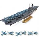 Maquette de bateau en plastique USS CV-6 Enterprise « Battle of Midway » 1:700