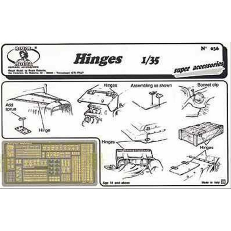 Royal Model: 1/35; Hinges