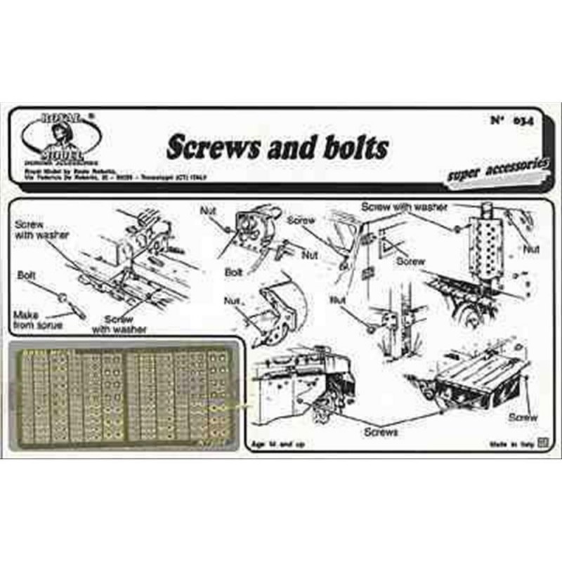 Royal Model: 1/35; Screws and bolts