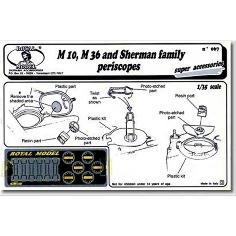 Royal Model: 1/35; Sherman family periscopes