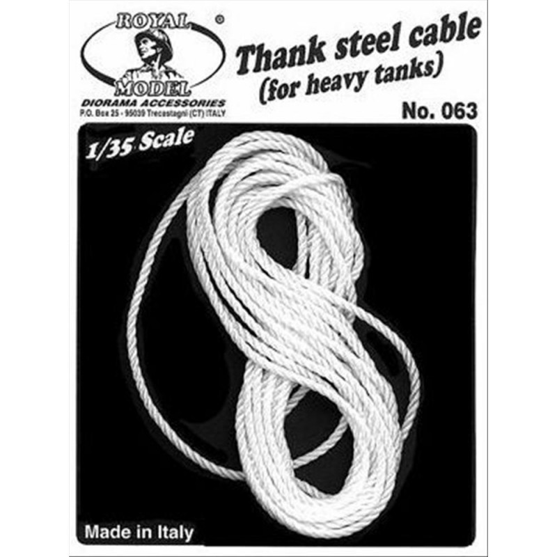 Royal Model: 1/35; Tank steel cables (for heavy tanks)