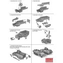 PLASTIC SOLDIER CO: Easy Assembly plastic injection moulded 15mm WW2 Allied M3 Halftrack. Five vehicles in the box