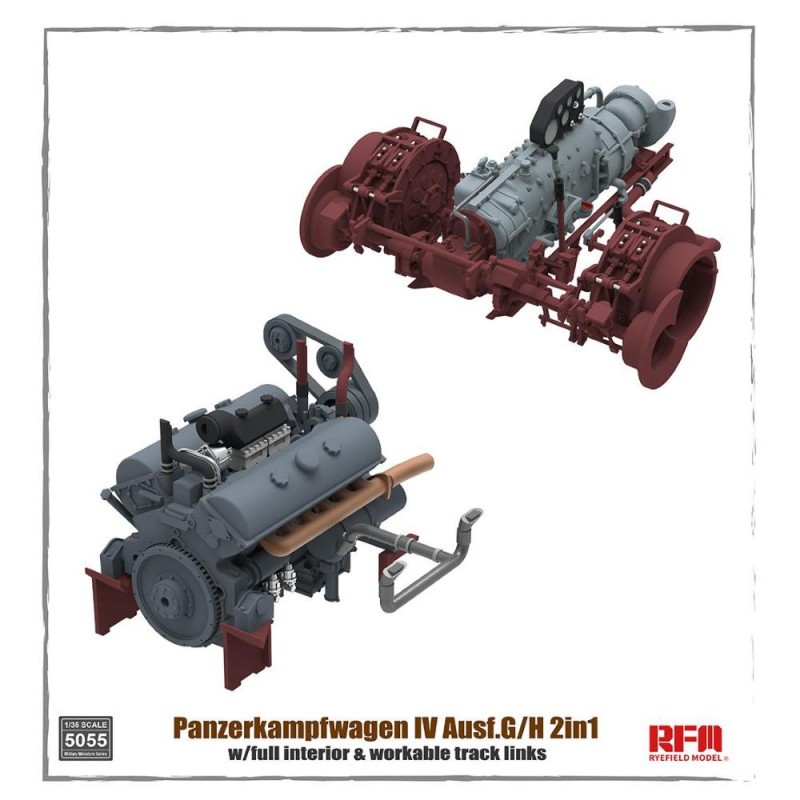 RYE FIELD MODEL: 1/35; Pz.kpfw.IV Ausf.G/H 2in1 with full interior