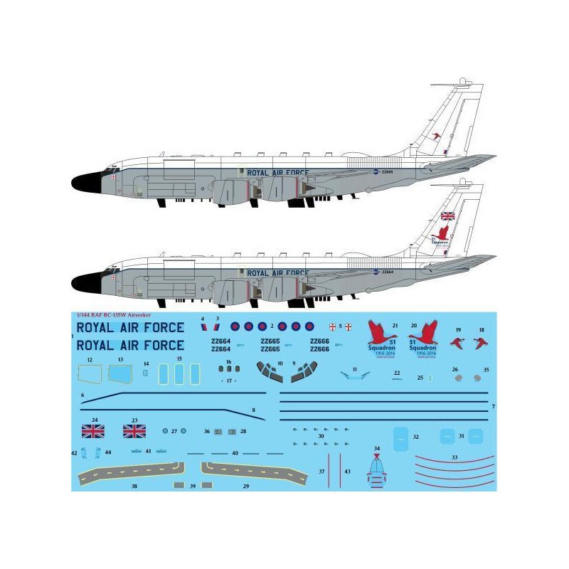 Décal RAF Boeing RC-135W Airseeker (for the Roden kit)