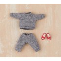 Accessoires pour figurines Original Character accessoires pours Nendoroid Doll Outfit Set: Sweatshirt and Sweatpants (Gray)