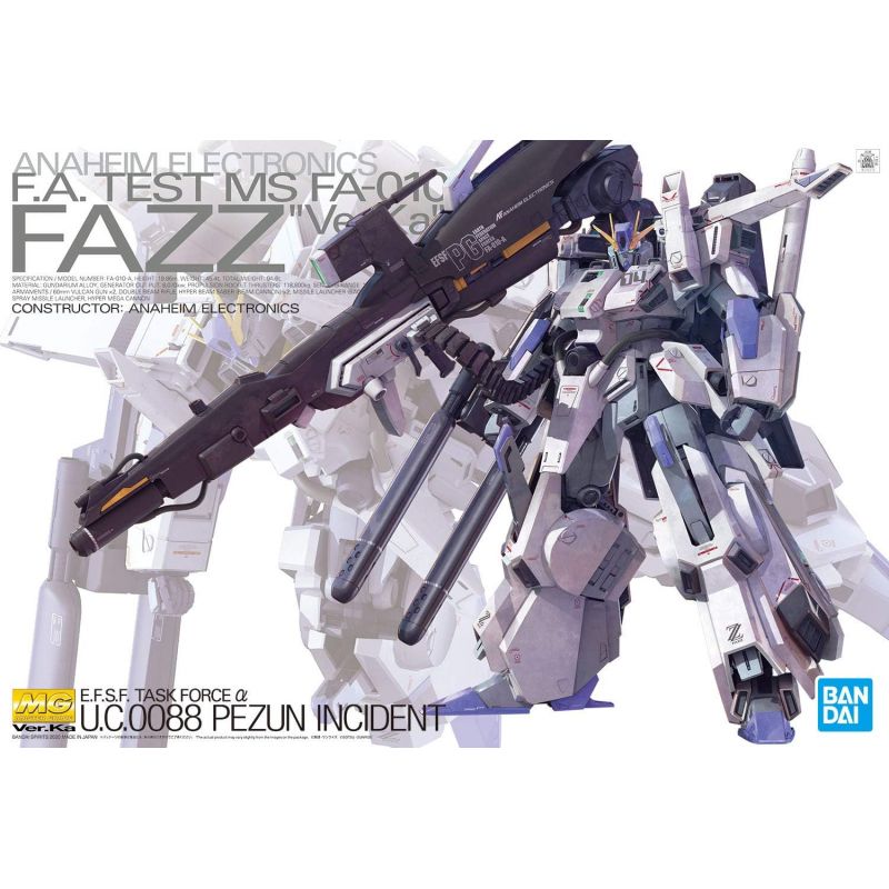 Gundam: Master Grade - Kit de modèle FAZZ Ver.Ka 1: 100