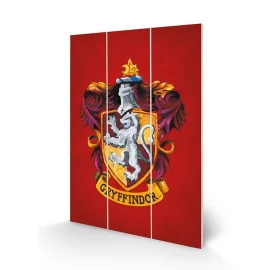 HARRY POTTER - Gryffindor Crest - Impression sur bois 20x29.5