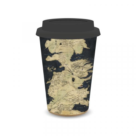 GAME OF THRONES - Mug de voyage 400 ml Hiskup - Westeros Map