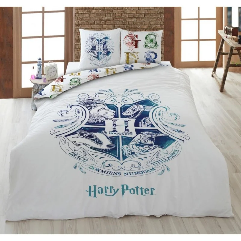 HARRY POTTER - Parure de lit 140x200cm - Hogwarts W. '100% Coton'