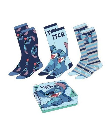 Coffret 3 Paires Chaussettes Stitch Disney Love Stitch sur