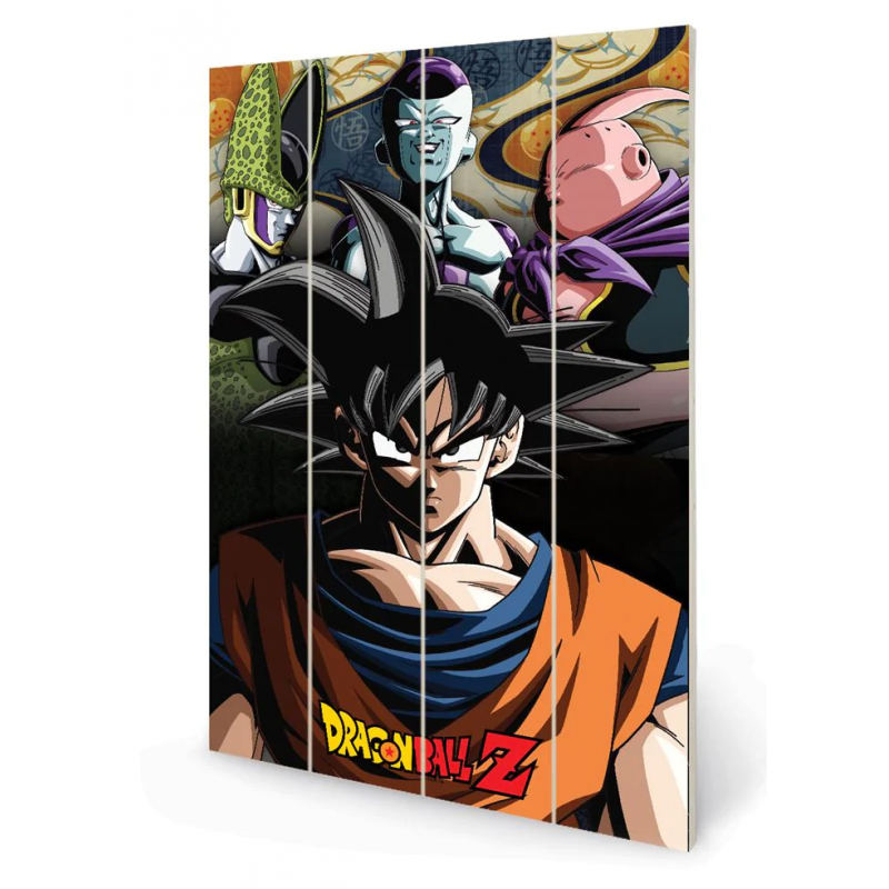 DRAGON BALL Z - Under The Shadow of Evil - Impression sur bois 40x59cm