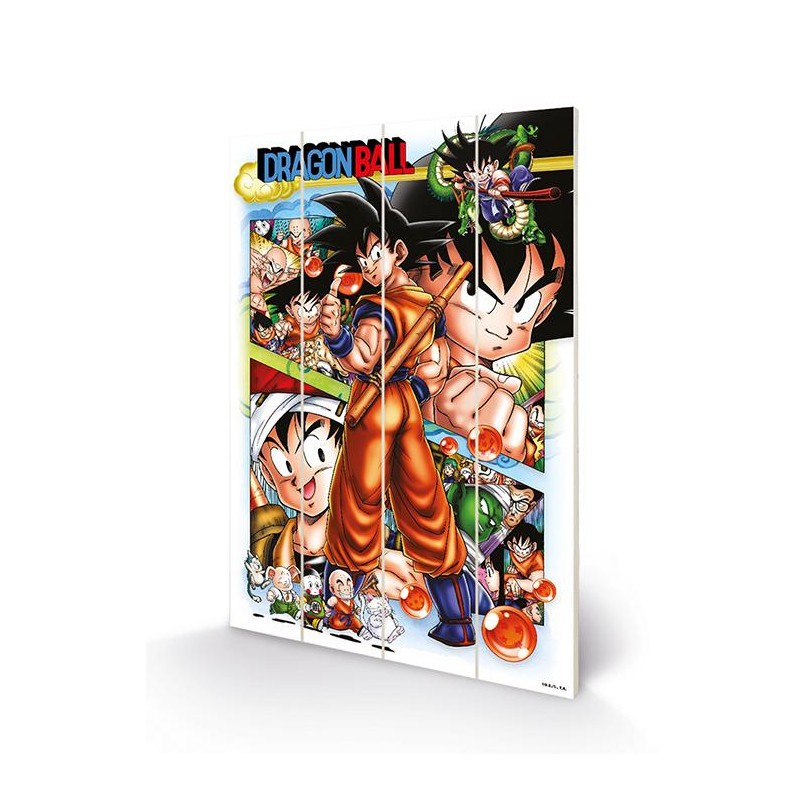 DRAGON BALL Z - Comic Strip Panels - Impression sur bois 40x59cm