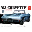 Maquette plastique de voiture Chevrolet Corvette cabriolet 1963 1:25