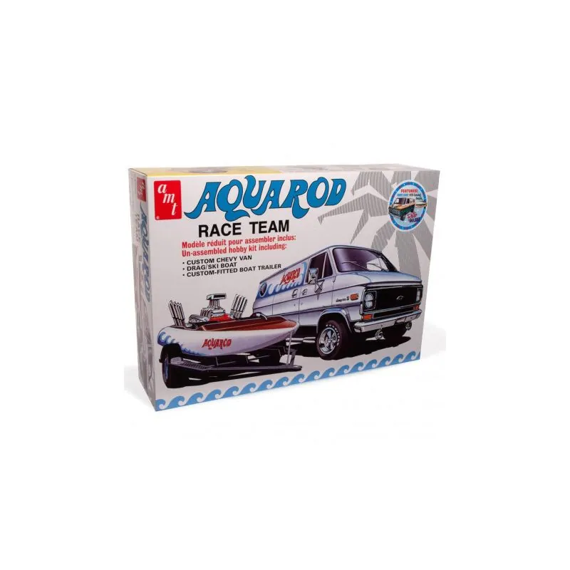 Maquette plastique AQUAROD Race Team Fourgon + Bateau 1:25