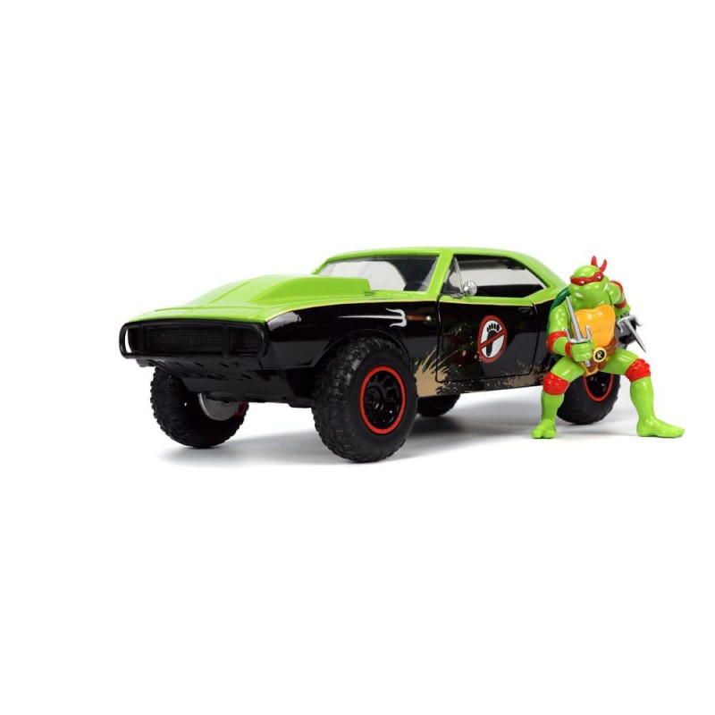 Teenage Mutant Ninja Turtles 1/24 Hollywood Rides 1967 Chevrolet Camaro avec Raphael Figure