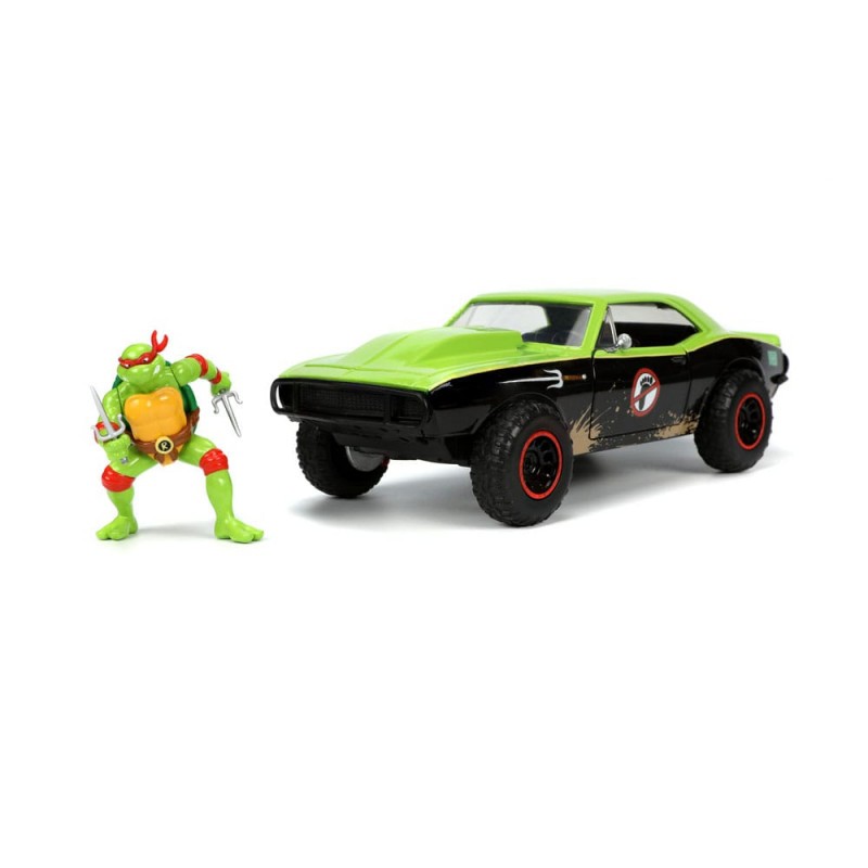 Teenage Mutant Ninja Turtles 1/24 Hollywood Rides 1967 Chevrolet Camaro avec Raphael Figure