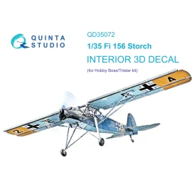 Fieseler Fi-156C Storch Intérieur coloré et imprimé en 3D sur papier autocollant (Hobby Boss (ex-Tristar)