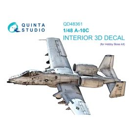 Fairchild A-10C Thunderbolt II Intérieur coloré et imprimé en 3D sur papier autocollant (Hobby Boss)