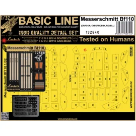 MESSERSCHMITT Bf-110C/D - BASIC LINE 1/32 Basic Line contient :1x Ceintures de sécurité 1/32