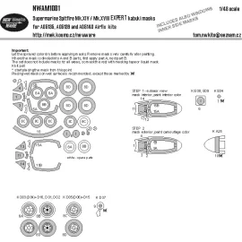 Masques kabuki Supermarine Spitfire Mk.XIV / Mk.XVIII EXPERT