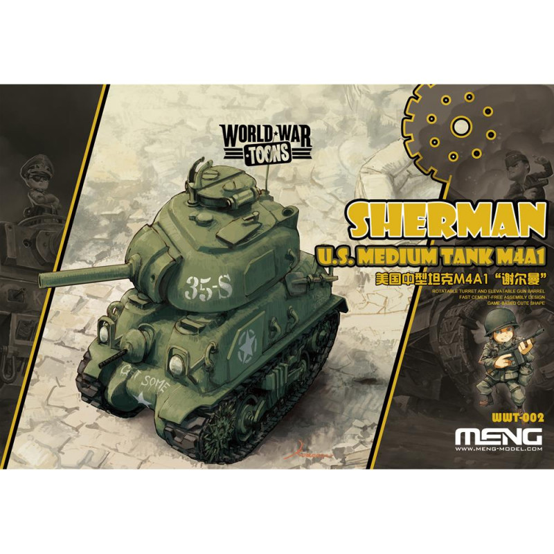 MENG WORLD WAR TOONS: U.S. Medium Tank M4A1 Sherman