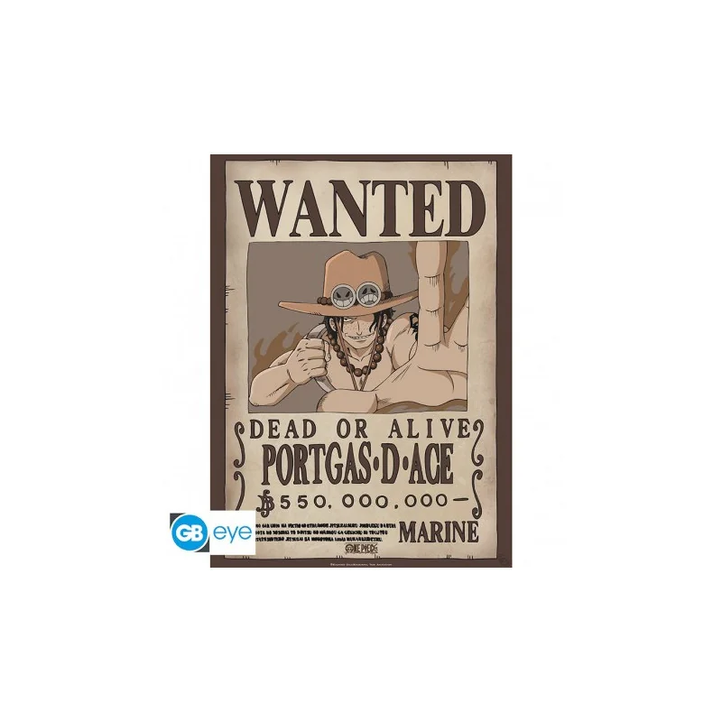 ONE PIECE - Poster «Wanted Ace» (52x38)