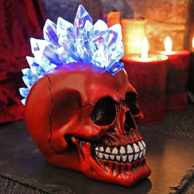 Skull Crystal Led Hawk Red