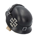 Skull With Hat Iron Cross Helmet Biker