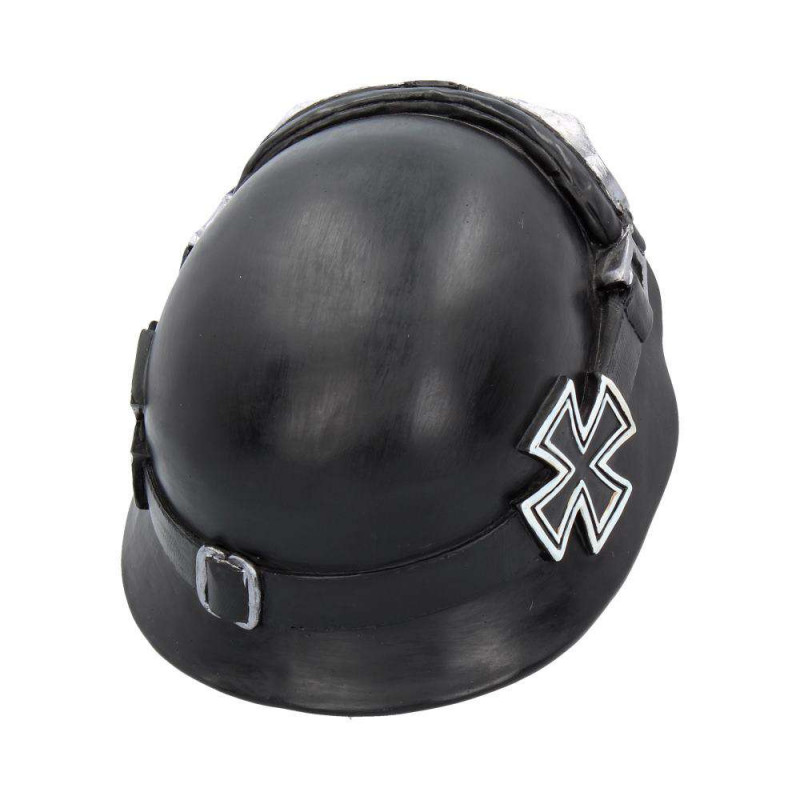 Skull With Hat Iron Cross Helmet Biker