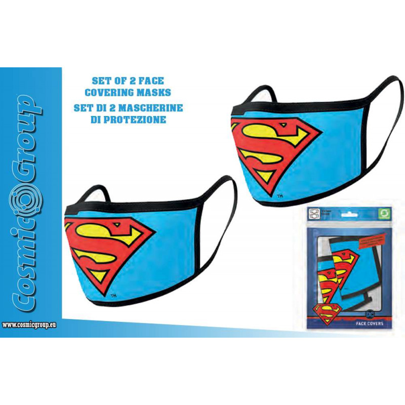 Dc Superman Logo Face Cover.Mask Set(2)