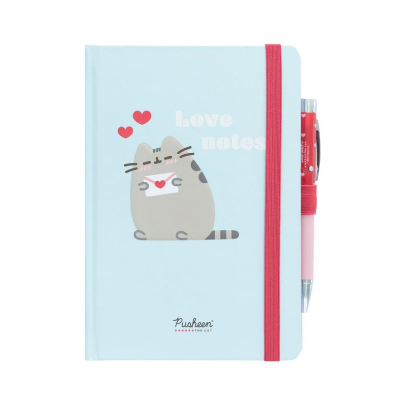 PUSHEEN - Notebook + Stylo à Bille Lumineux - Format A5