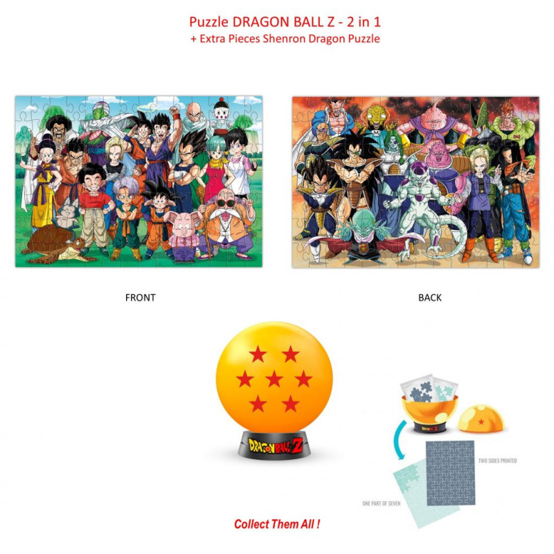 DRAGON BALL Z -Puzzle à Collectionner - 7 Etoiles - 2en1 Puzzle +Extra