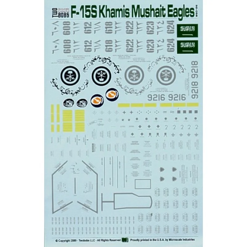Décal McDonnell Douglas F-15S Khanis Mushait Eagles Saudi Arabialn44519