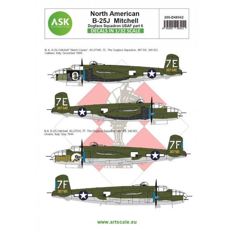 B-25J Mitchell part 6 - US Dogface Squadron 'Watch Copier' & 'Willie'