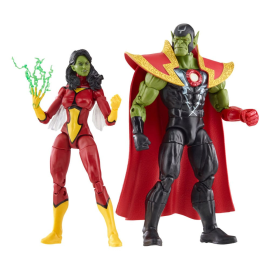 Figurine articulée Avengers Marvel Legends figurines Skrull Queen & Super-Skrull 15 cm