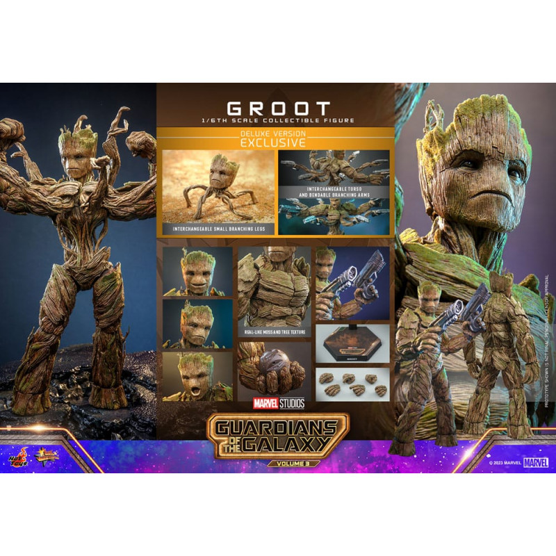 LES GARDIENS DE LA GALAXIE II figurine Groot Life-Size Masterpiece Hot Toys