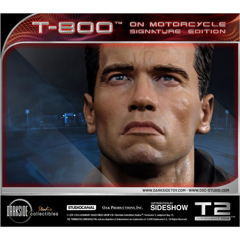 Terminator 2 : Le Jugement dernier 1/4 T-800 on Motorcycle Signature Edition Sideshow Exclusive 50 cm