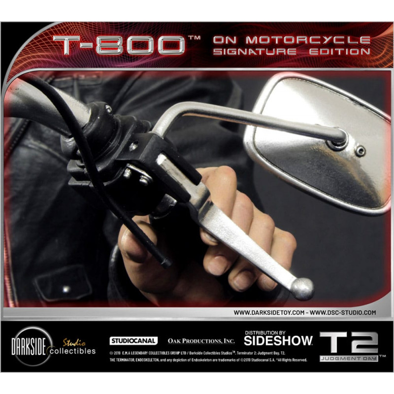 Terminator 2 : Le Jugement dernier 1/4 T-800 on Motorcycle Signature Edition Sideshow Exclusive 50 cm