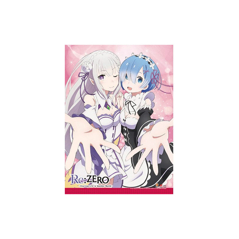 Re:Zero Starting Life in Another World wallscroll Emilia & Rem