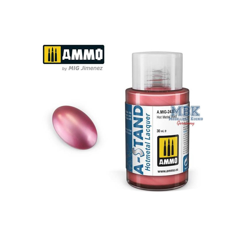 A-STAND Hot Metal Red - 30ml Enamel Paint for airb