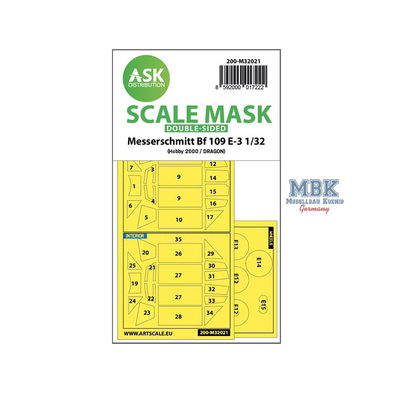 Messerschmitt Bf 109E-3 double-sided express masks