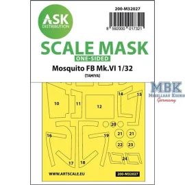 Mosquito FB Mk.VI one-sided express masks (Tamiya)