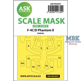 F-4C/D Phantom one-sided mask for Tamiya