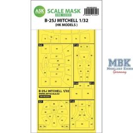 B-25J Mitchell one-sided mask for HK Models