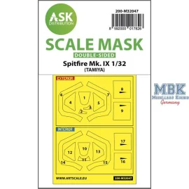 Spitfire Mk.IX double-sided masks for Tamiya