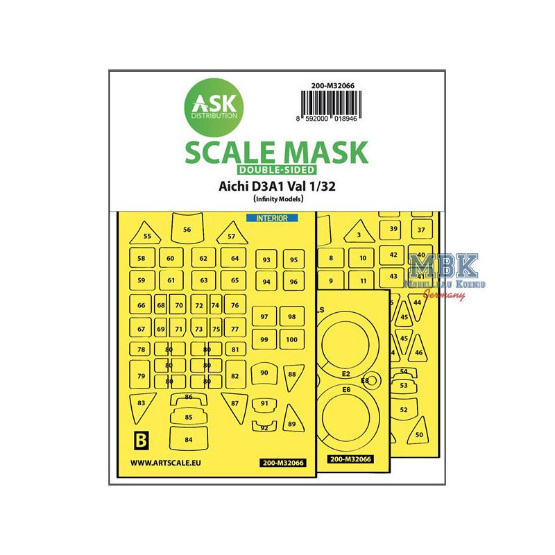 Aichi D3A1 Val double-sided expr.self adh. masks