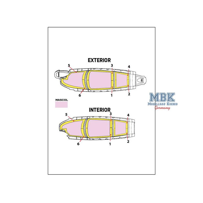 Su-35S Flanker E double-sided painting masks GWH